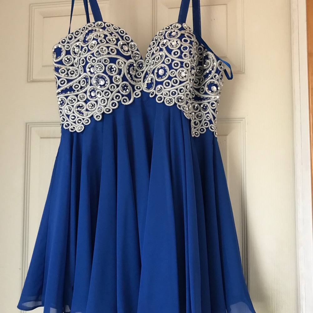 Blue cocktail dress